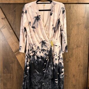 Calvin Klein Pink Floral Wrap Dress